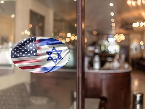 Miniatura 3 de Adhesivo con la bandera de Israel I Stand with Israel Flag Sticker Support Israel Sticker  Interior Nuestro Uso Exterior  AWPS149 (5 pulgadas x 3