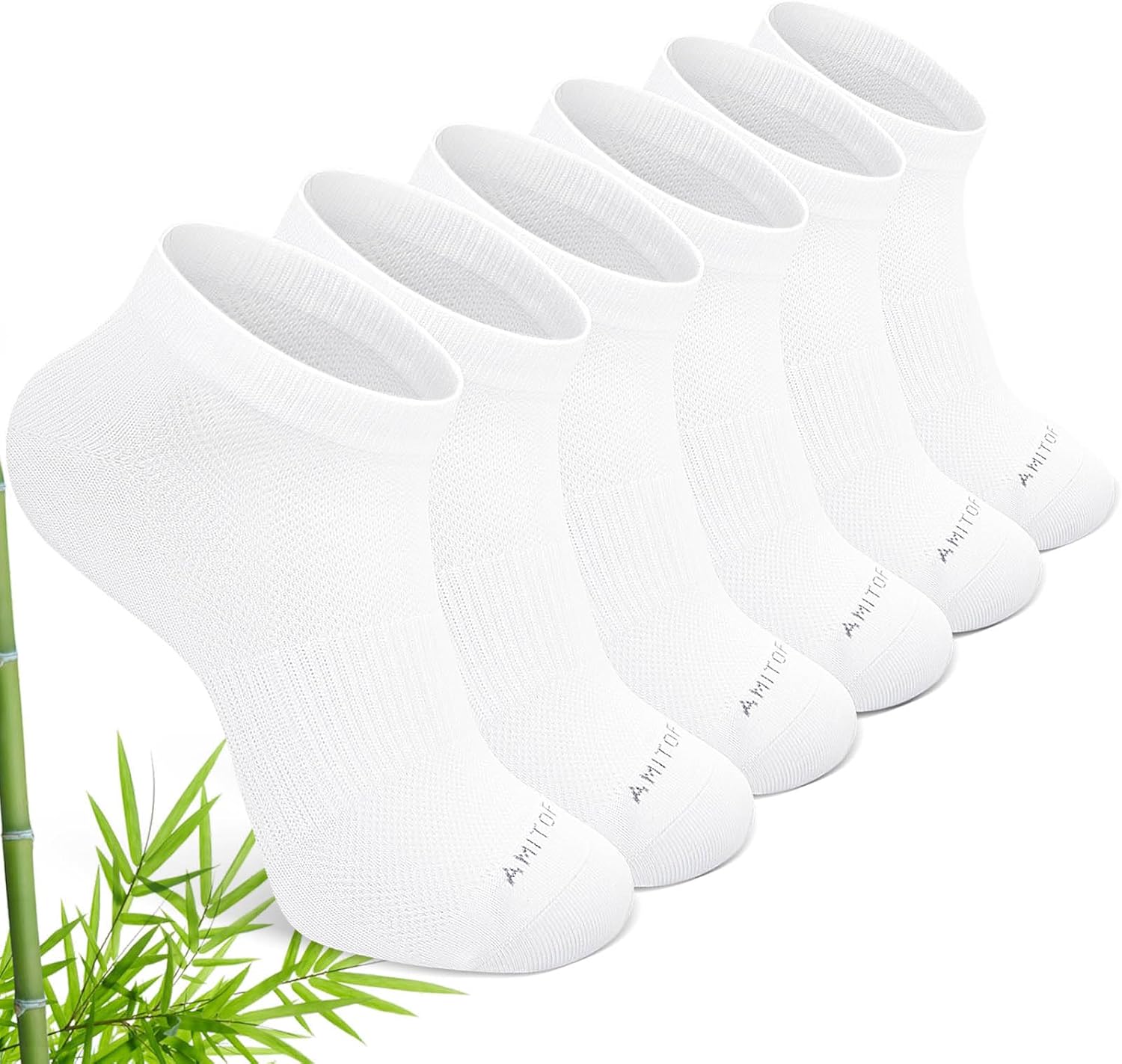 ZAKASA Bamboo Viscose Ankle Socks: No Show Low Cut Socks for Men Women Breathable Athletic Running Workout 6 Pairs