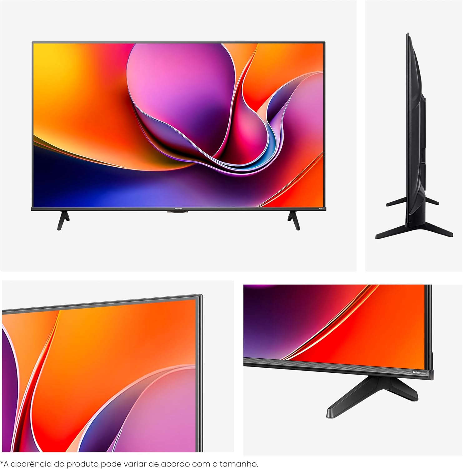 Hisense Smart TV UHD 4K DLED 58" Polegadas 58A6NV com HDR10 Dolby Vision Game Mode Controle por Voz Alexa Built-In AirPlay