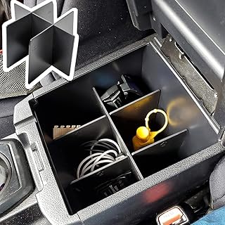 EDBETOS Center Console Organizer Insert Dividers Compatible with Toyota Tacoma 2016 2017 2018 2019 2020 2021 2022 2023 3rd Gen Tacoma Accessories Armrest Interlock Secondary Storage ABS Material
