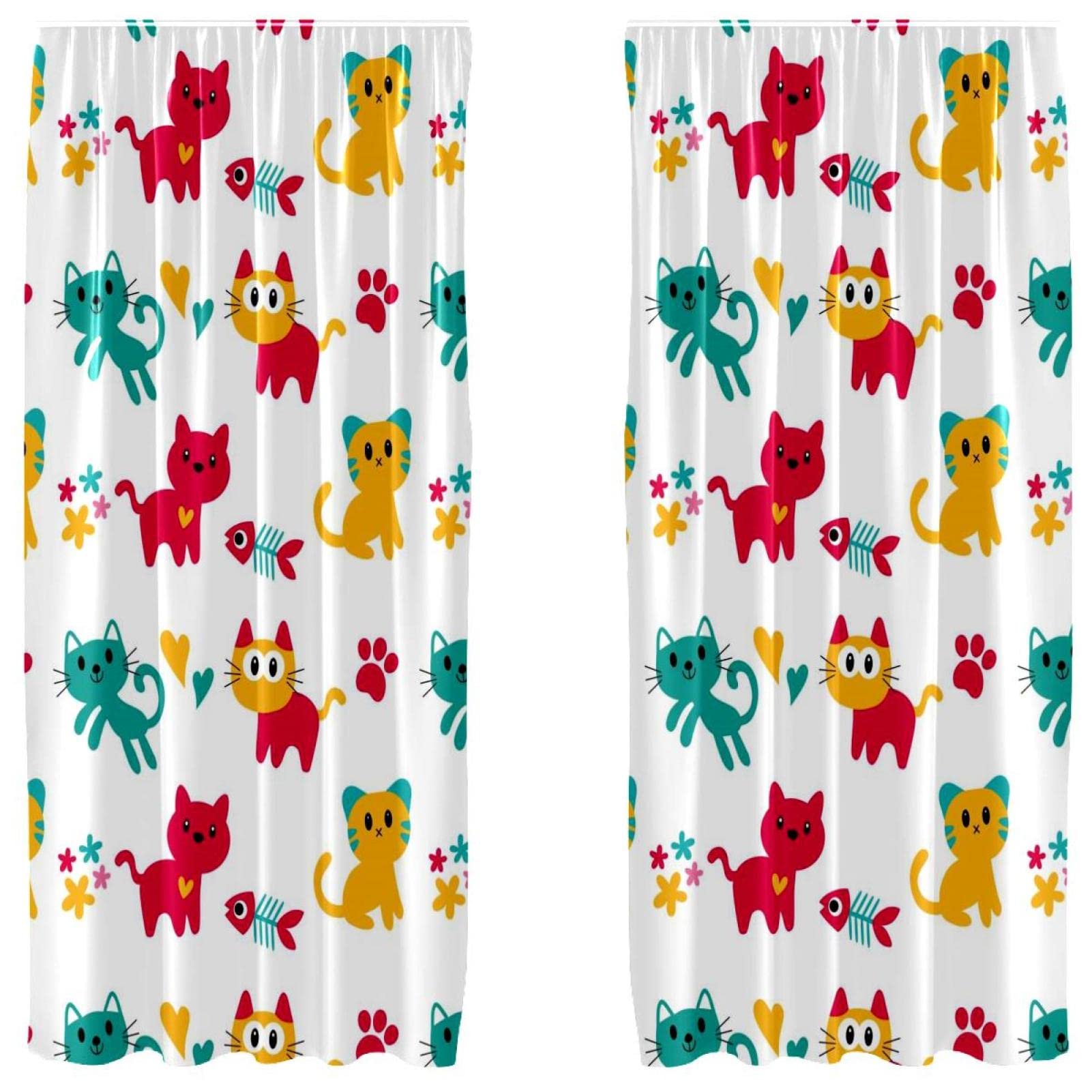 Rideaux chats mignons pour créer un intérieur chaleureux et cosy