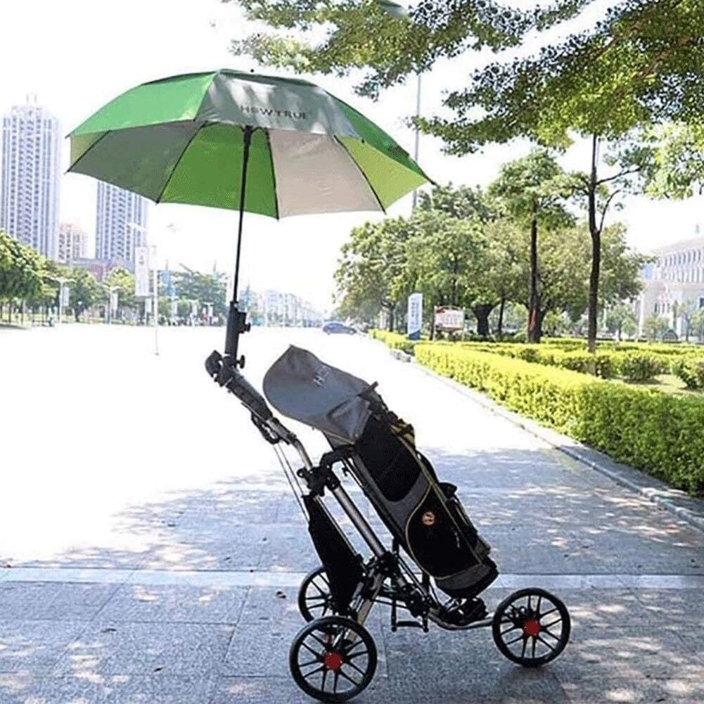 Folding 3-Wheel Golf Cart, Lightweight Aluminum Alloy, Adjustable Handle, Push-Pull Trolley with Maintenance-Free Wheels for Outdoor Golf