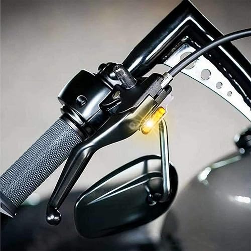 Miniatura 3 de DREAMIZER Manillar universal de motocicleta LED que fluye agua intermitente mini intermitente delantero compatible con Harley Honda, Yamaha,