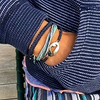 Vista 145 de Rumi Sumaq Nautical Rope Bracelet for Men, Women & Kids - Waterproof Hand-Knotted Adjustable Pull Tie - Martha’s Vineyard Island Map, Sailor Rope &