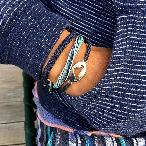 Miniatura 145 de Rumi Sumaq Nautical Rope Bracelet for Men, Women & Kids - Waterproof Hand-Knotted Adjustable Pull Tie - Martha’s Vineyard Island Map, Sailor Rope &
