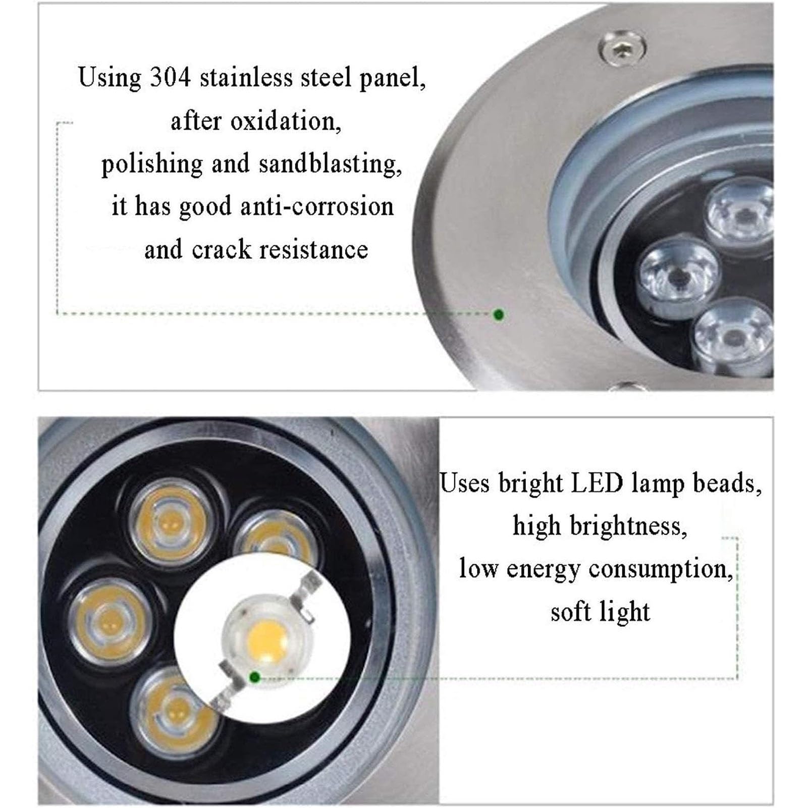 Luz Empotrable En El Suelo Con Ángulo Ajustable - Lámpara LED De Paisaje Para Exteriores, Foco LED Empotrable Impermeable IP66, Lámpara Enterrada De 220V(Rgb,12W)