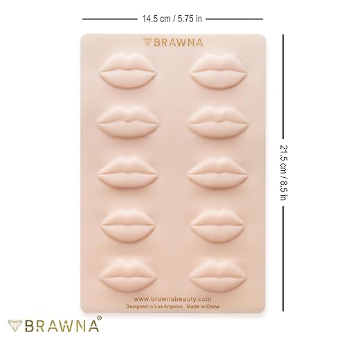 Vista 23 de BRAWNA [Paquete de 3] Piel de práctica de labios 3D PMU - Piel de práctica de rubor labial de silicona suave con piel humana - Textura similar - 10