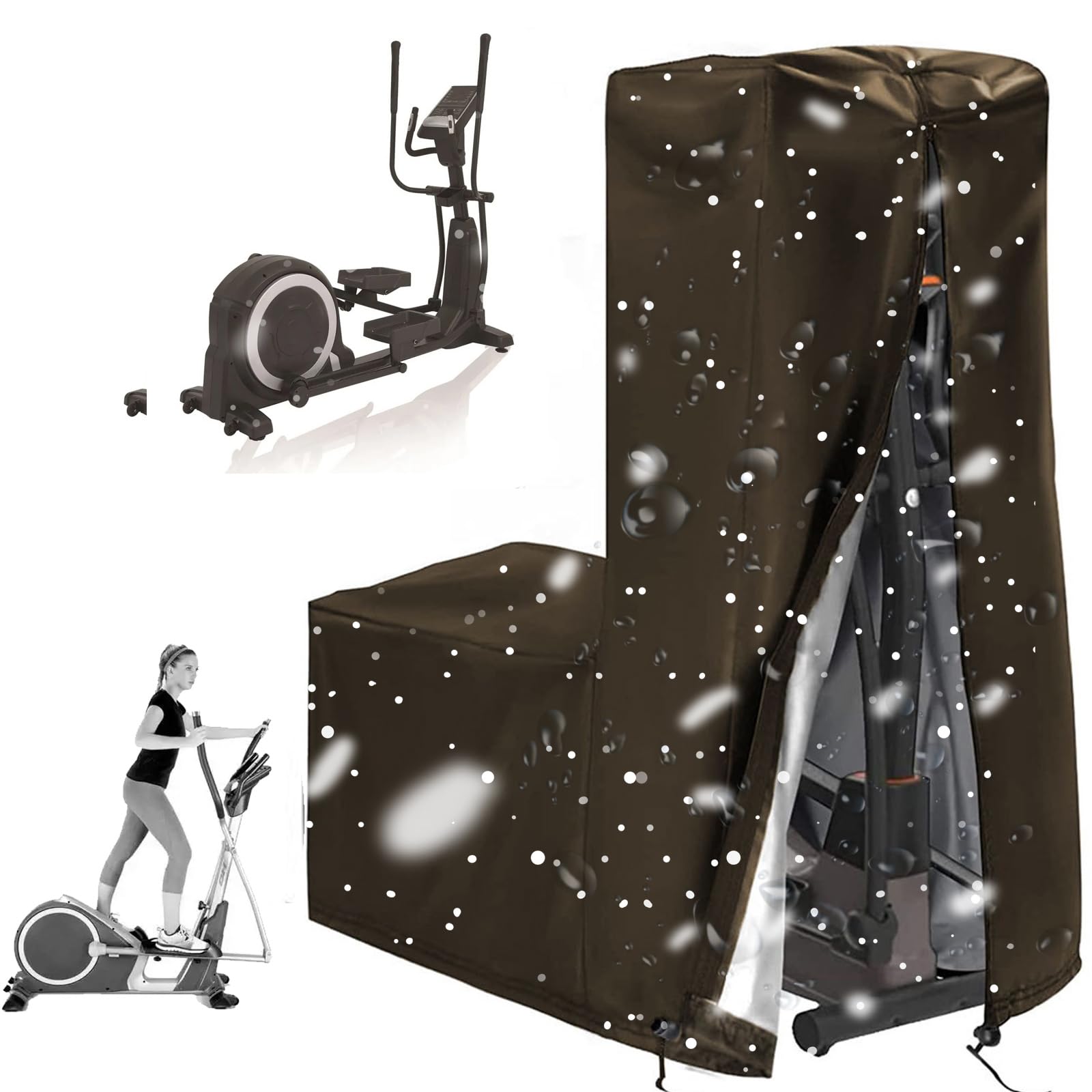 Elliptical Cross Trainer Covers Waterproof ,210D/ 420D Oxford Dust-Proof Elliptical Machine for Home Use Cover , Elliptical Exercise Machine Protective Cover for Outdoor Indoor(Size:210DοΌ140*64*165cm