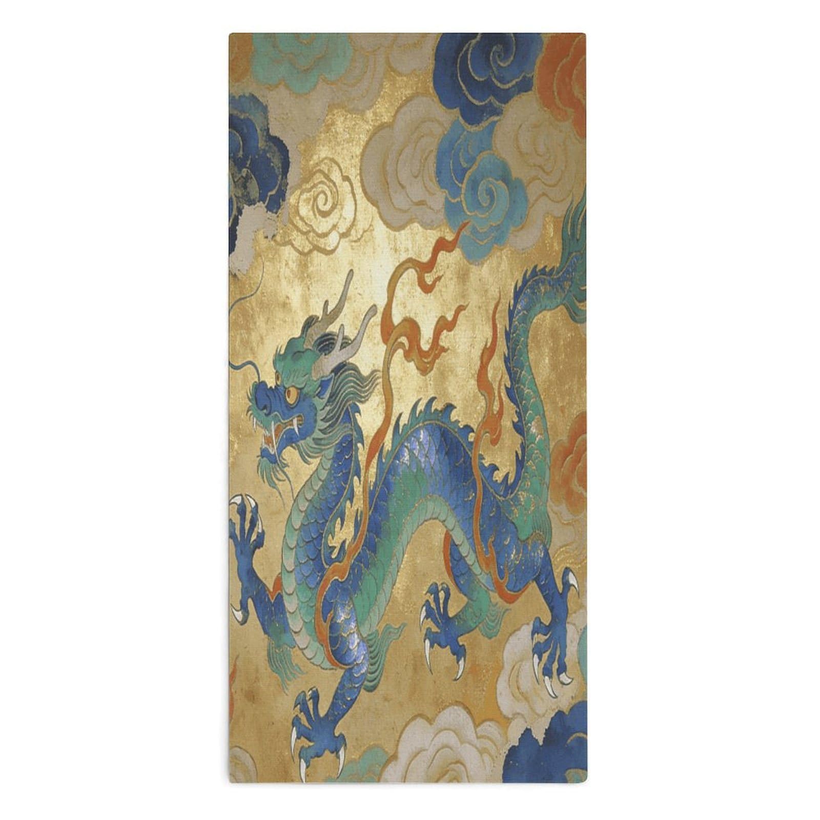 VstaDank Soaring Dragon in Auspicious Clouds Towel Quick Dry Absorbent Towels for Beach Thin Soft Lightweight Travel Bath Towel Sand Free Super Microfiber Face Towels for Sport Bath Adults