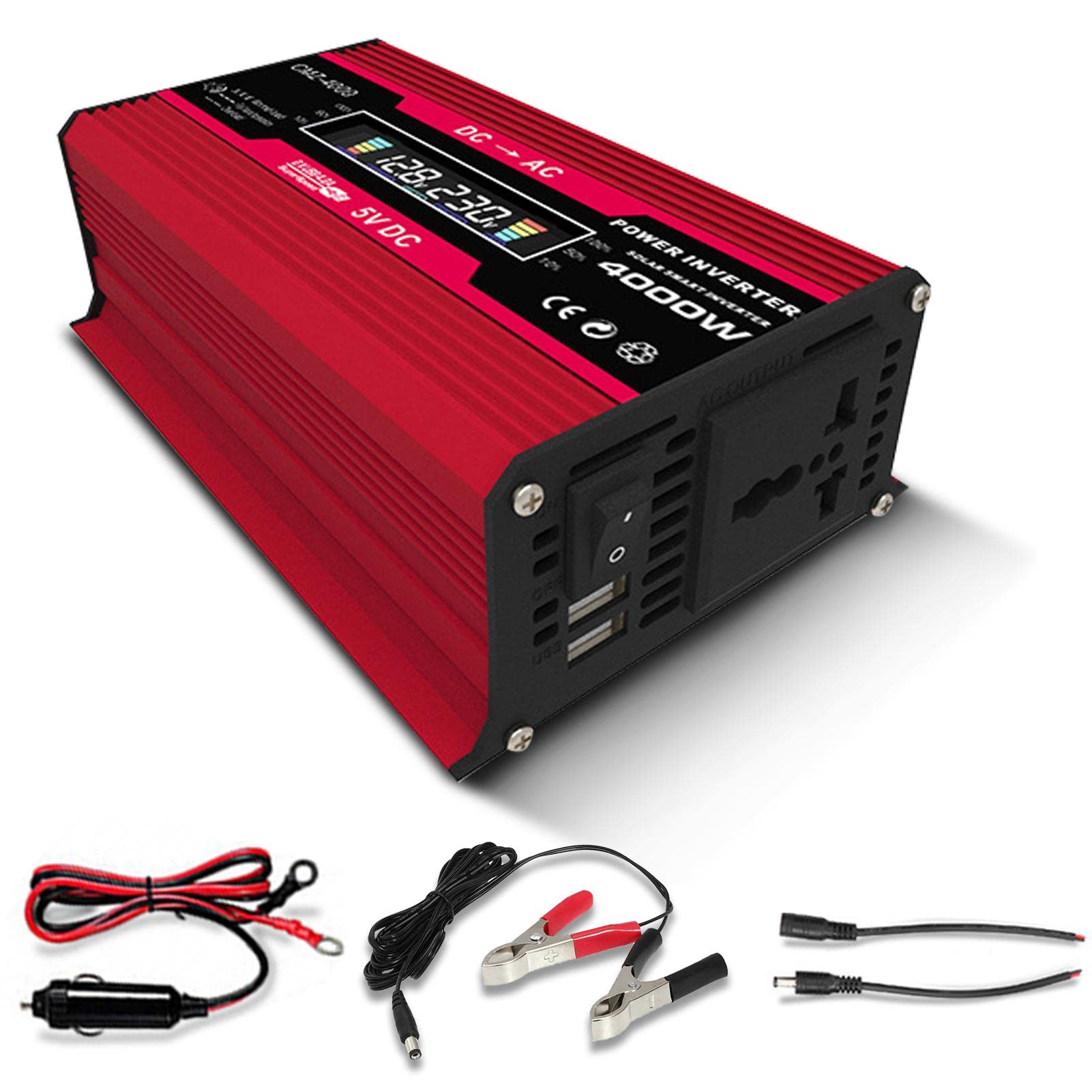 Generatore Portatile, Centrale Elettrica con Pannello Solare 18W, Generatori di Backup per centrali elettriche con Presa da 220 V CA per Camper all'aperto, Campeggio, Via