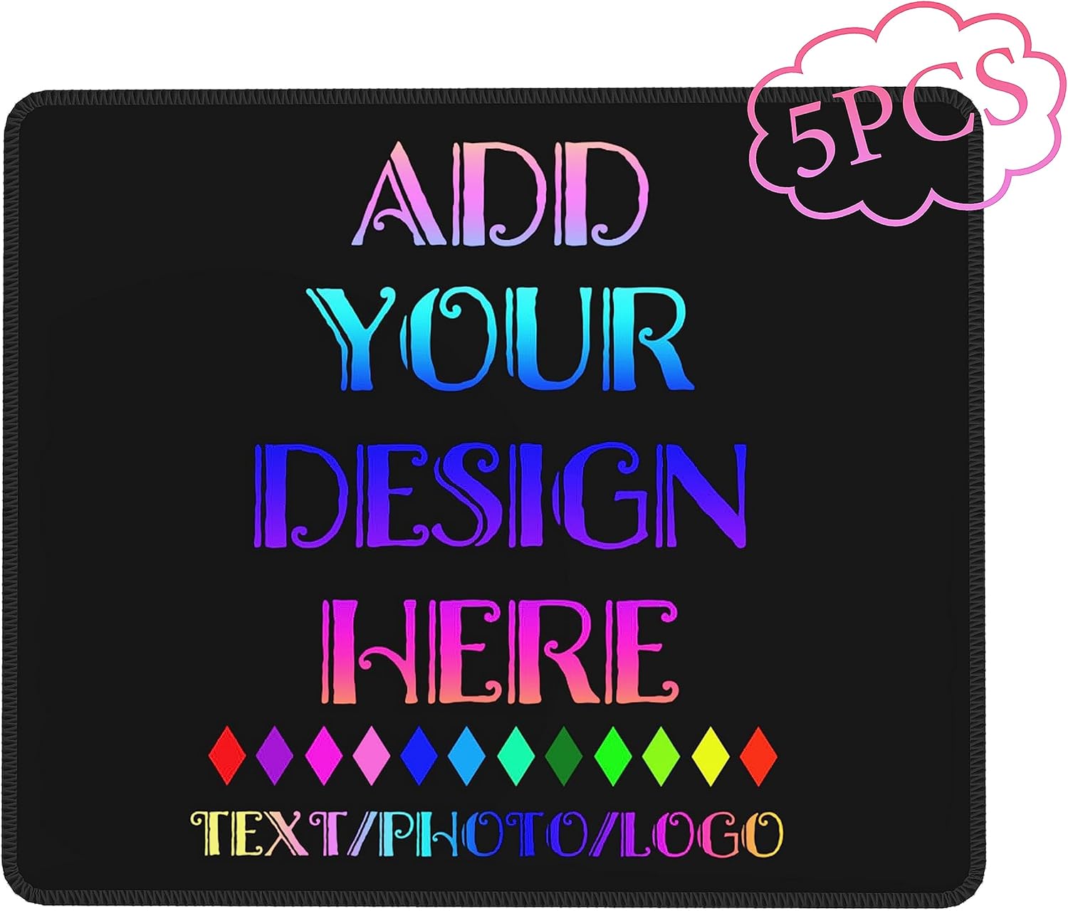 Custom Mouse Pad Personalized Mousepad with Photo Logo Text