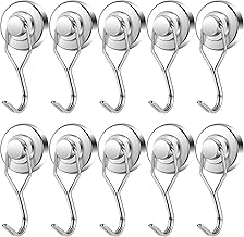 E BAVITE Swivel Swing Magnetic Hook 110LB Refrigerator Magnet Hook 10 Pack Strong Neodymium Magnets for Refrigerator Other Surfaces 67.5mm(2.66in) in Length