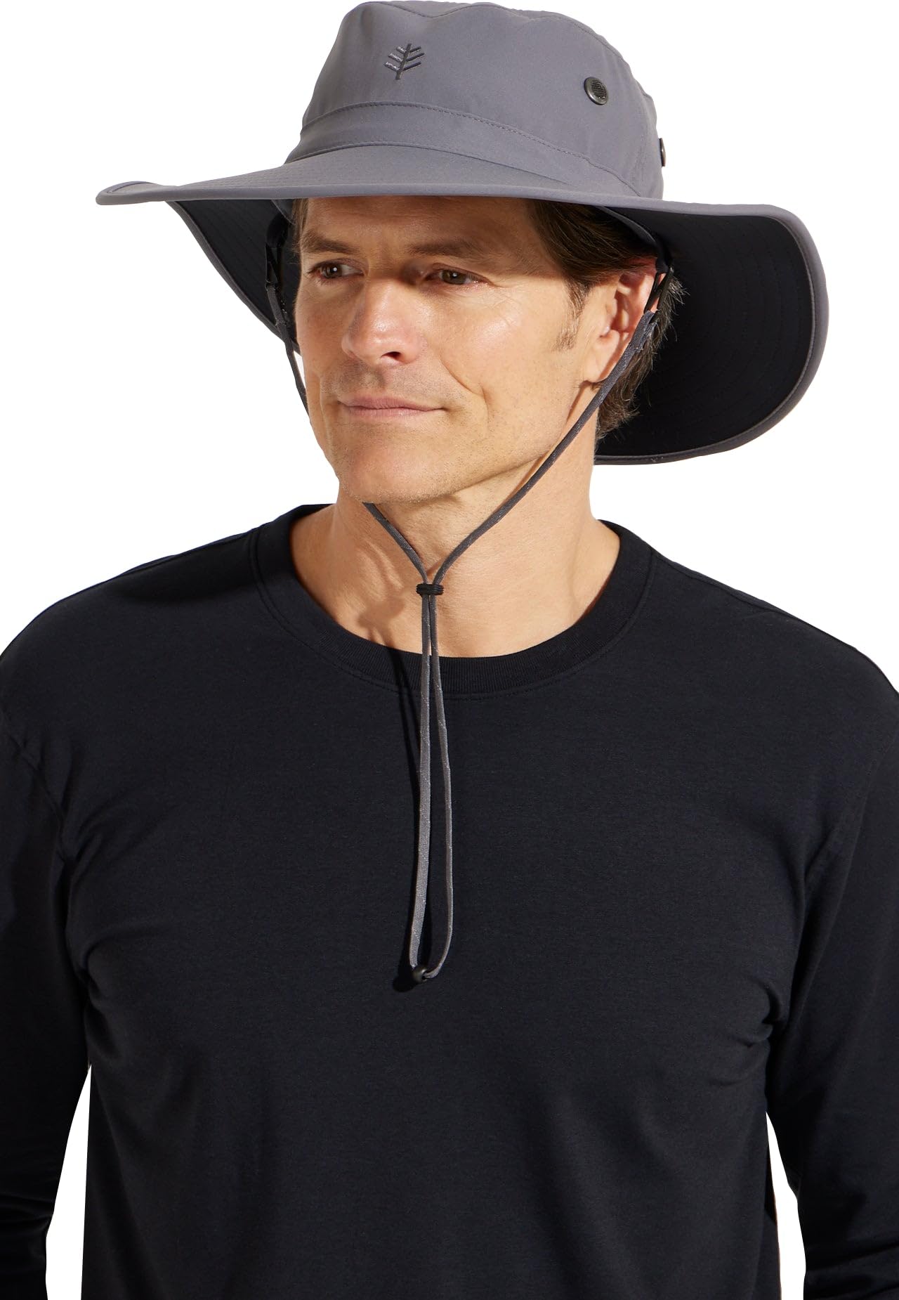 CoolibarMen's Shapeable Wide Brim Hat - UPF 50 Sun Protection - Maximum Coverage on Your Next Adventure - Sun Fearless Leo Hat