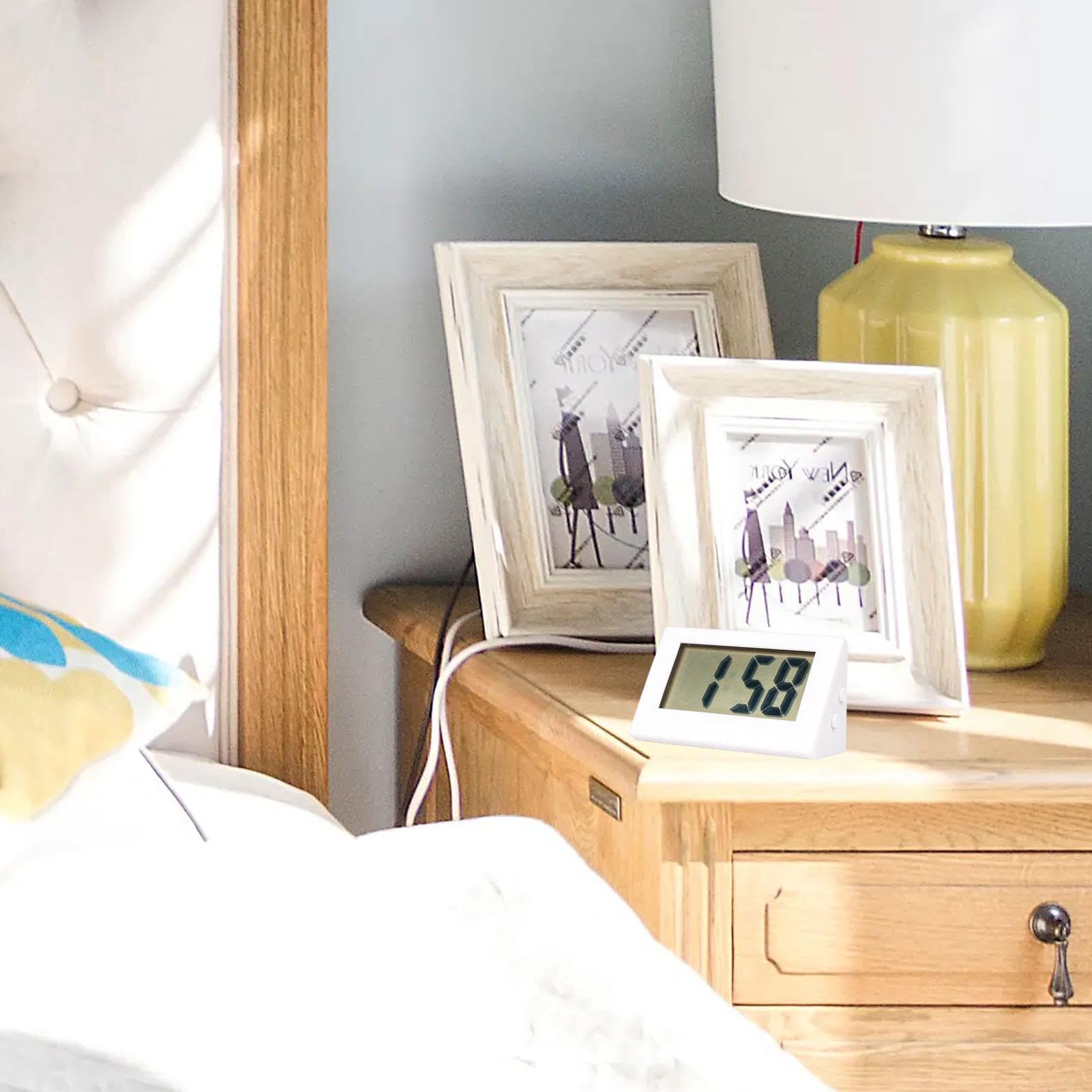 Orologio Digitale Da Tavolo Mini LCD - Batteria Inclusa Per Ufficio, Casa O Viaggi - Foto 7