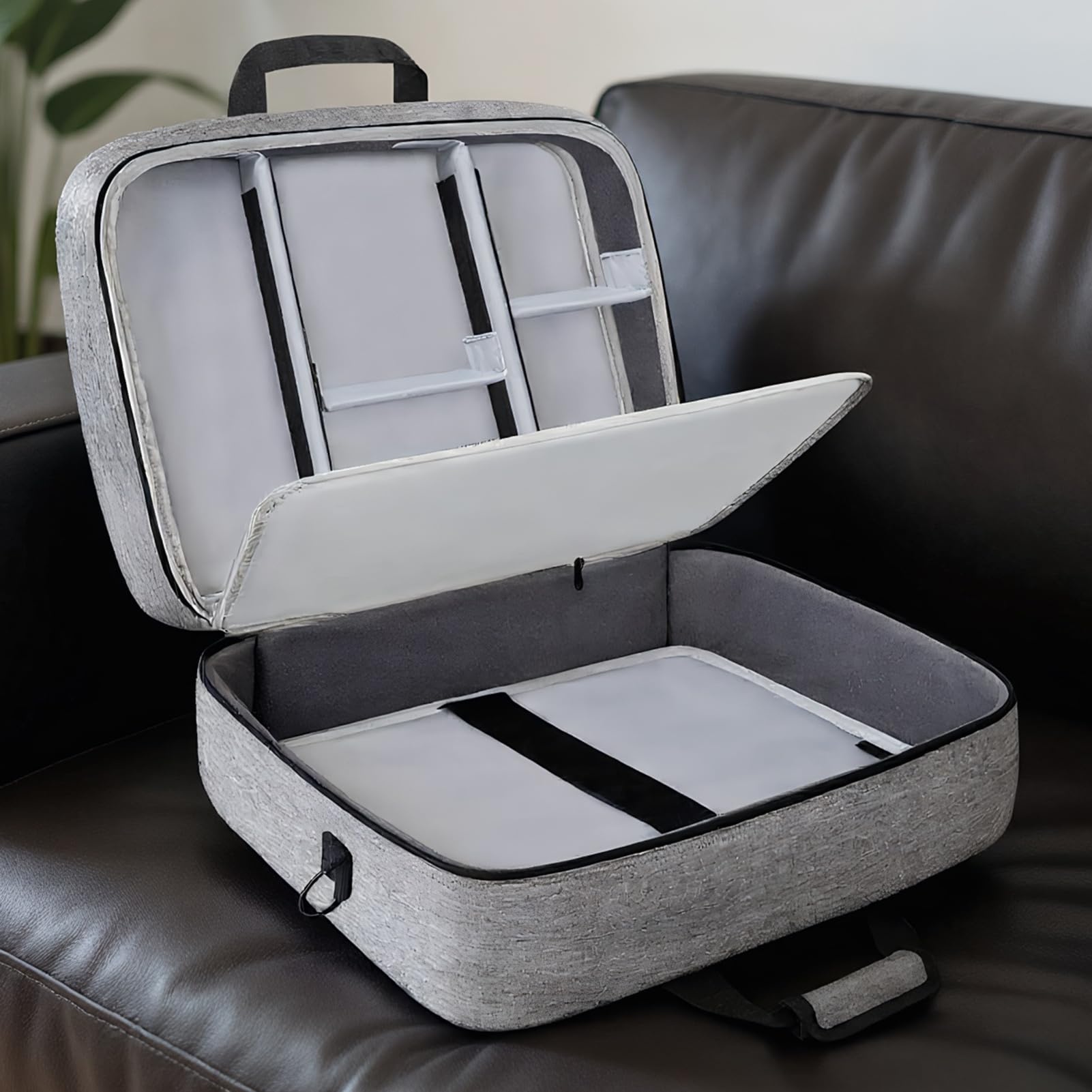 Torba na mikser audio, etui na sprzęt DJ, 15,75 x 12,99 x 12,99 x 6,1 | odporny na zarysowania przechowywanie z odpinanym paskiem na ramię do kabli, mikrofonów, przewodów, podcastów, urządzeń