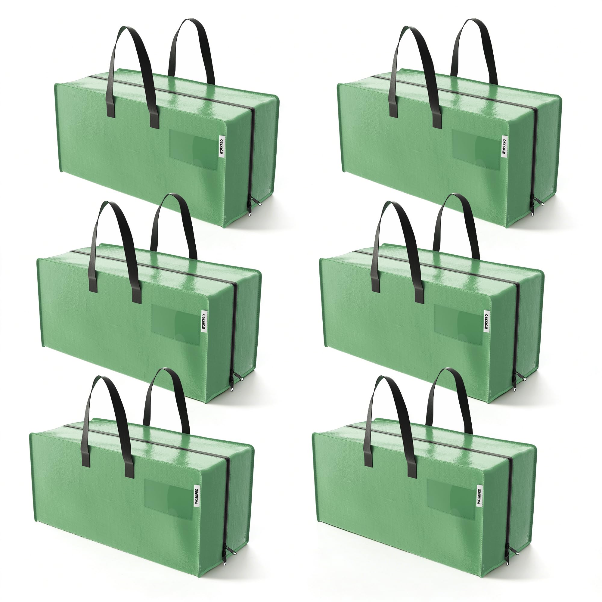 WORKPRO 6 Pack Extra Large Moving Bags with Backpack Straps &amp; Handles