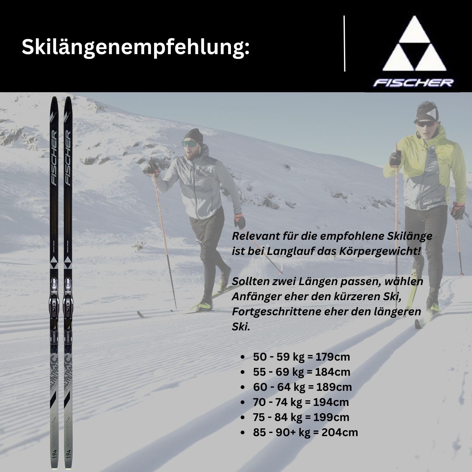 Fischer Langlaufski - Langlaufskier Set - Classic Langlauf Ski - Nordic Ski - Ultralite Crown EF Mounted - inkl. Bindung Control Step-In IFP (NNN)