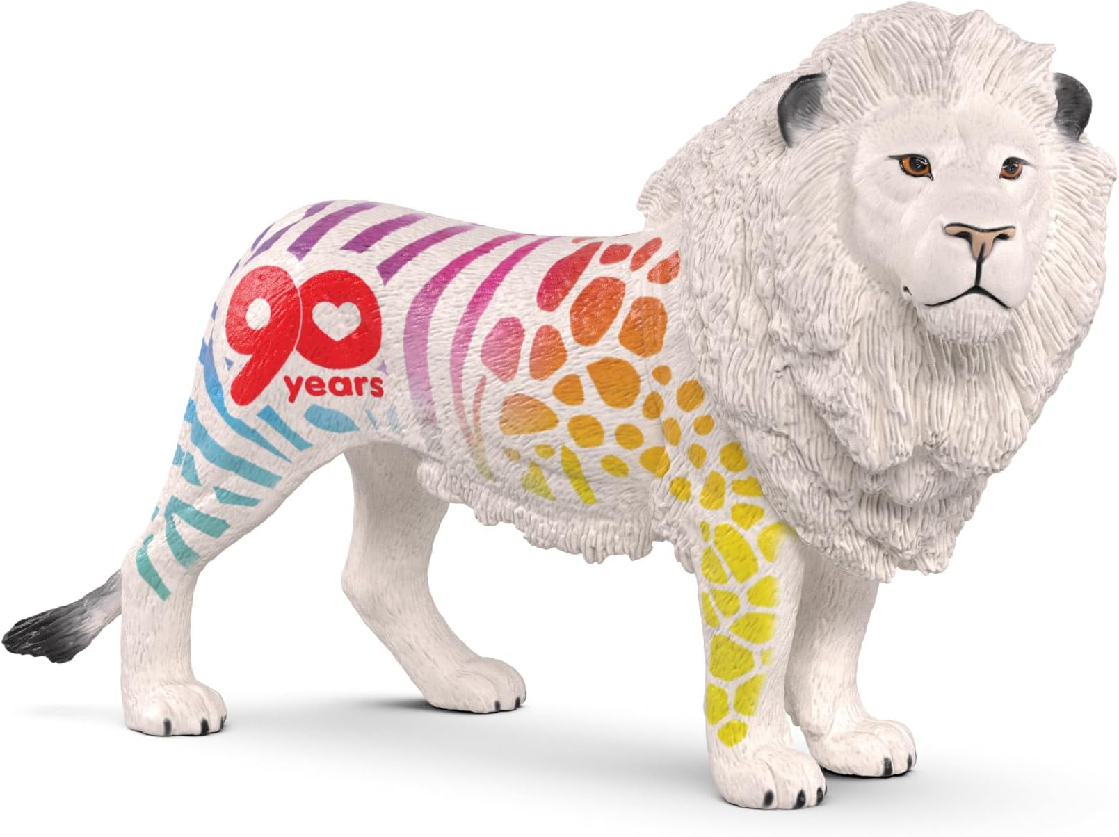 Schleich Collectors - 12cm Rainbow White Lion Toy Figurine 90th Anniversary Edition. Unique Limited Edition Detailed Hand-Painted Collectable Figure for Boys and Girls. Fun Play for Kids Ages 4+ 72264