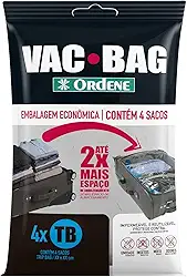 Ordene - Conjunto de Sacos à Vácuo para Armazenamento, Com 4 Sacos Trip, Linha Vac Bag