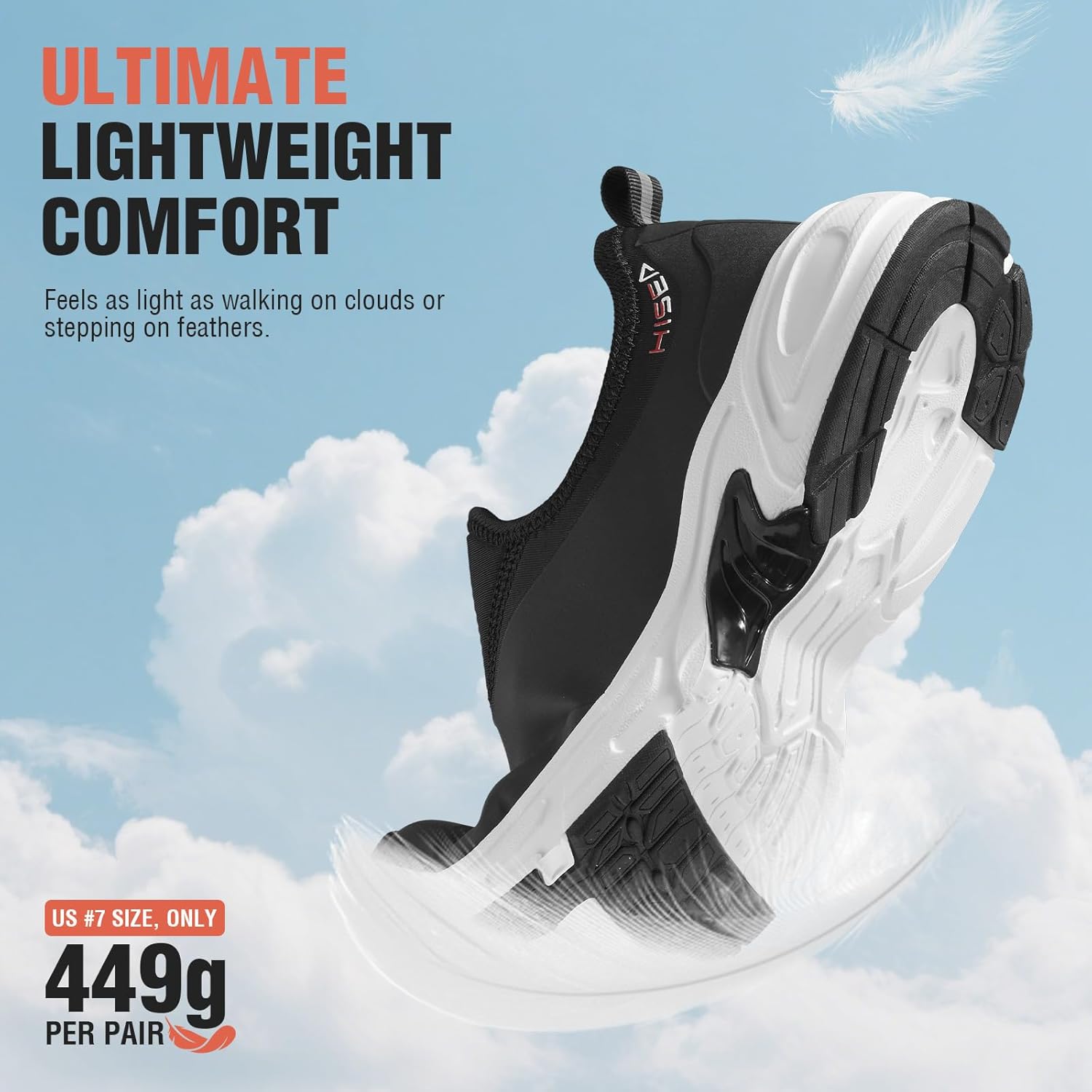 HISEA Womens Ankle Rain Shoes Neoprene Waterproof Garden Shoes for Women Fashion Walking Shoe Black 8 image 4 of 8 B0F7XLV2YP