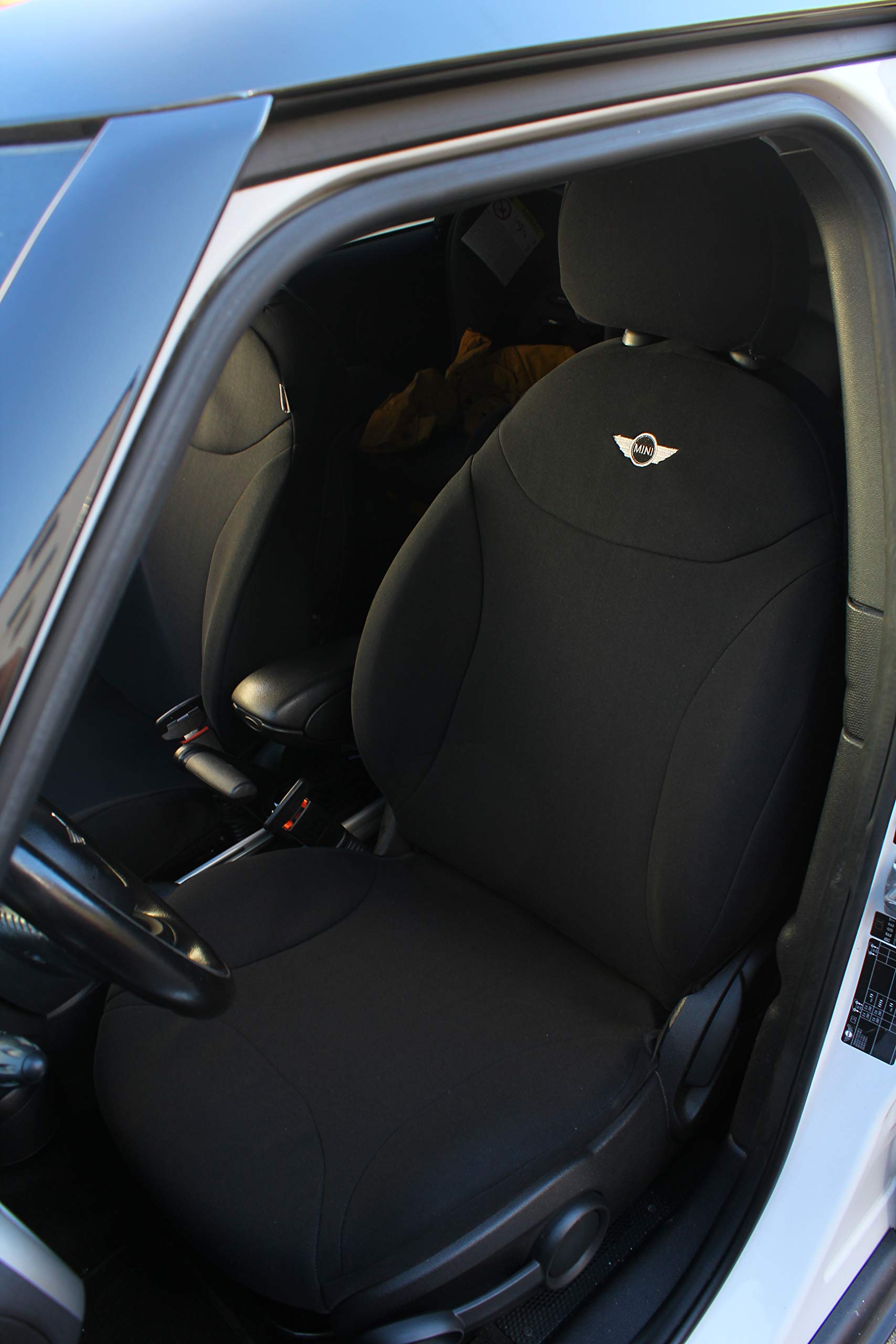 Italfodere - Coppia di Coprisedili Auto Anteriori - Compatibili con Mini Countryman - Fatti a Mano - Accoppiato Triplo - Gommapiuma e Poliestere - Accessori Auto Interno - Made in Italy