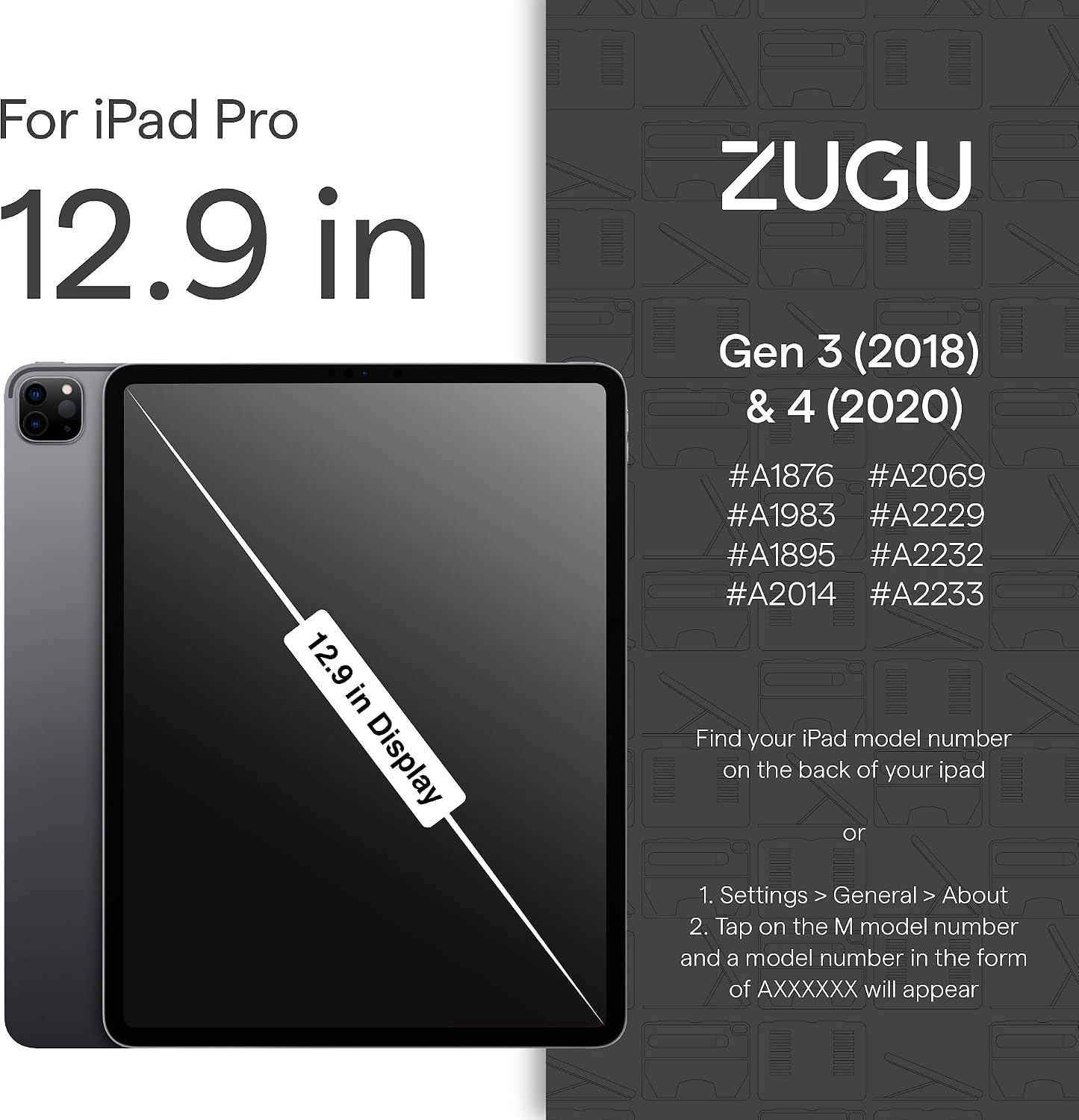 ZUGU CASE Screen Protector for iPad Pro 12.9 3rd/4th/5th/6th Gen - Tempered Glass Scratch-Resistant Film - Fingerprint & Smudge-Resistant Protector - Includes Biodegradable Installation Guide