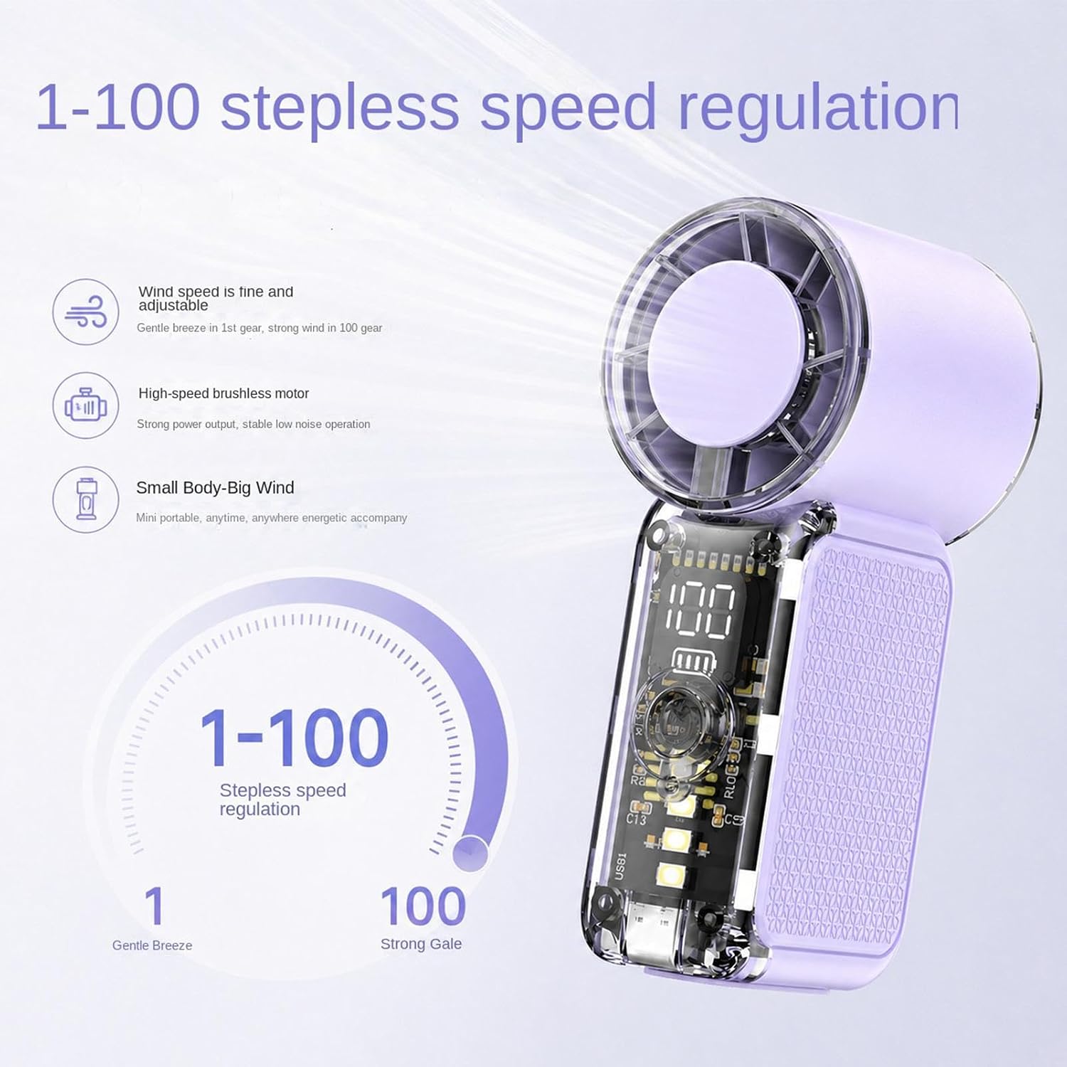 Desk Fan Portable Cooling Rechargeable Personal Gadget image 4