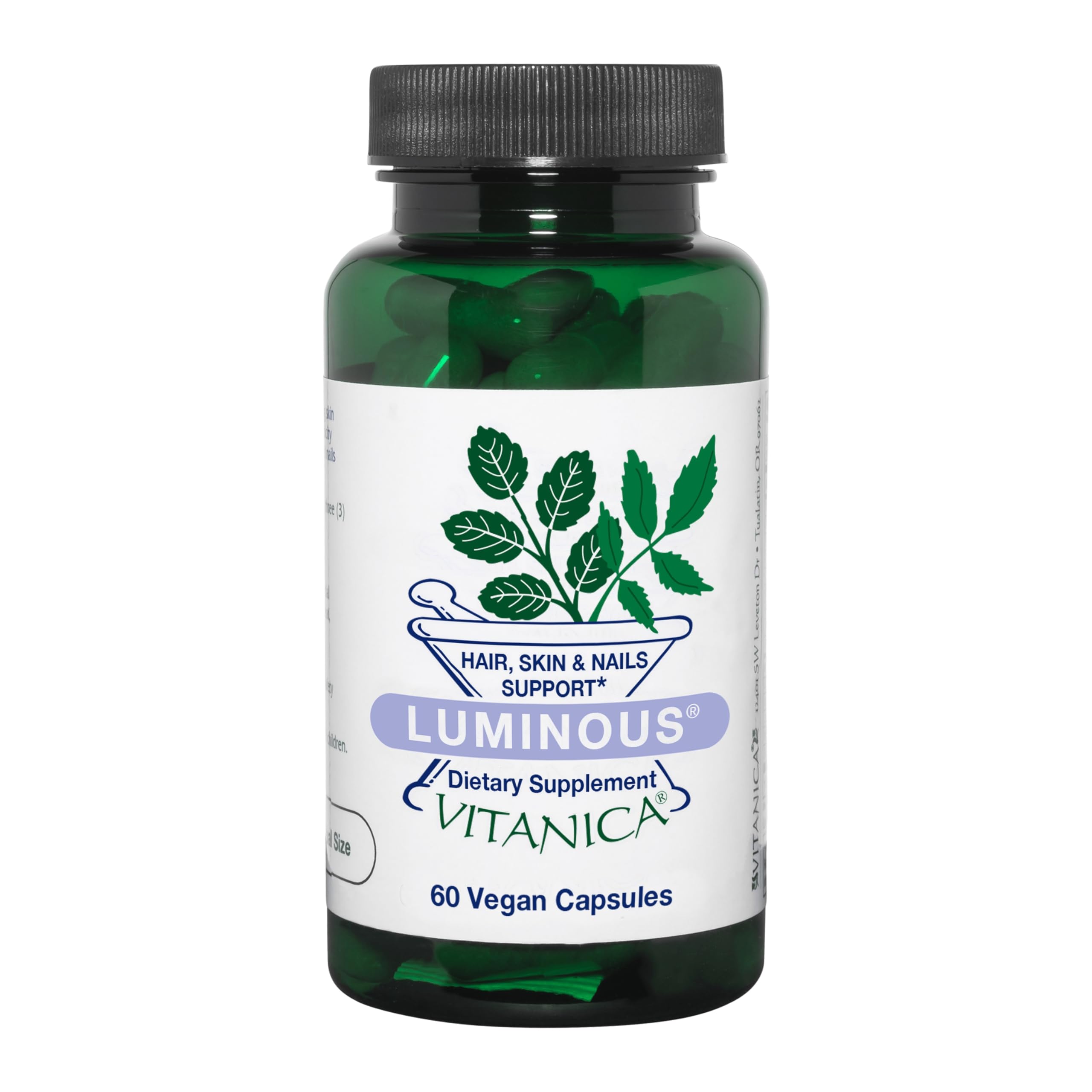 Vitanica Luminous, Hair, Skin and Nail Support, Vegan, 60 Capsules Pro Logo - 60 Capsules