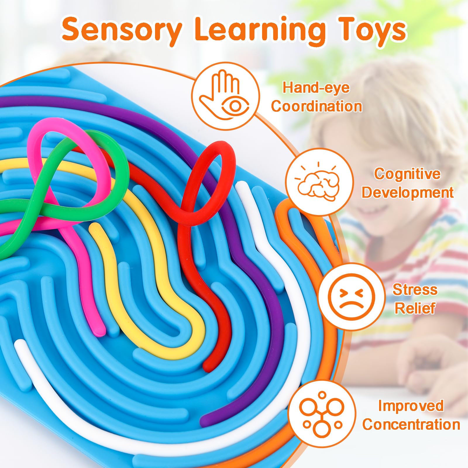 Push And Peel Waves Sensory Toy 2-Pack Sensory Fidget Boards - ADHD ...