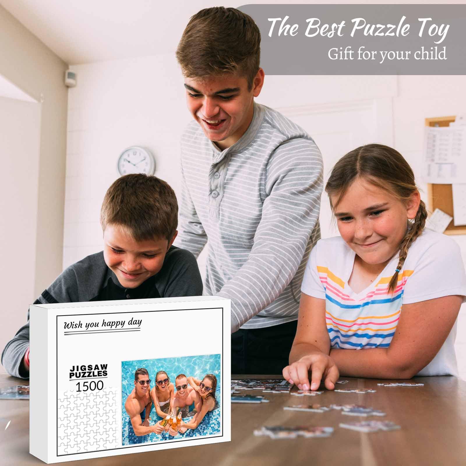 AIFLM Puzzle Personnalisé Photo 35/70/120/200/300/500/1000/2000/3000 Pièces Personnalisable Cadeau Pièces Personnalisez Votre Puzzle