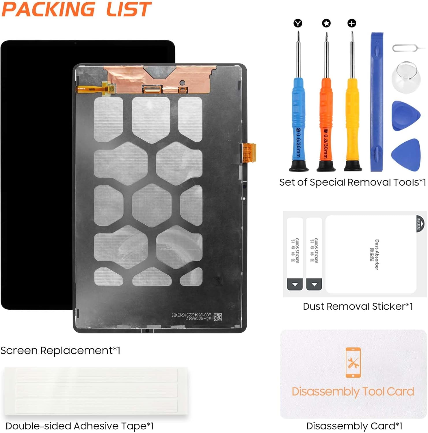 for Samsung Galaxy Tab S7 FE Screen Replacement for Samsung Tab S7 FE LCD Display SM-T733 SM-T735 SM-T730 LCD Digitizer Assembly Repair Part with Tools