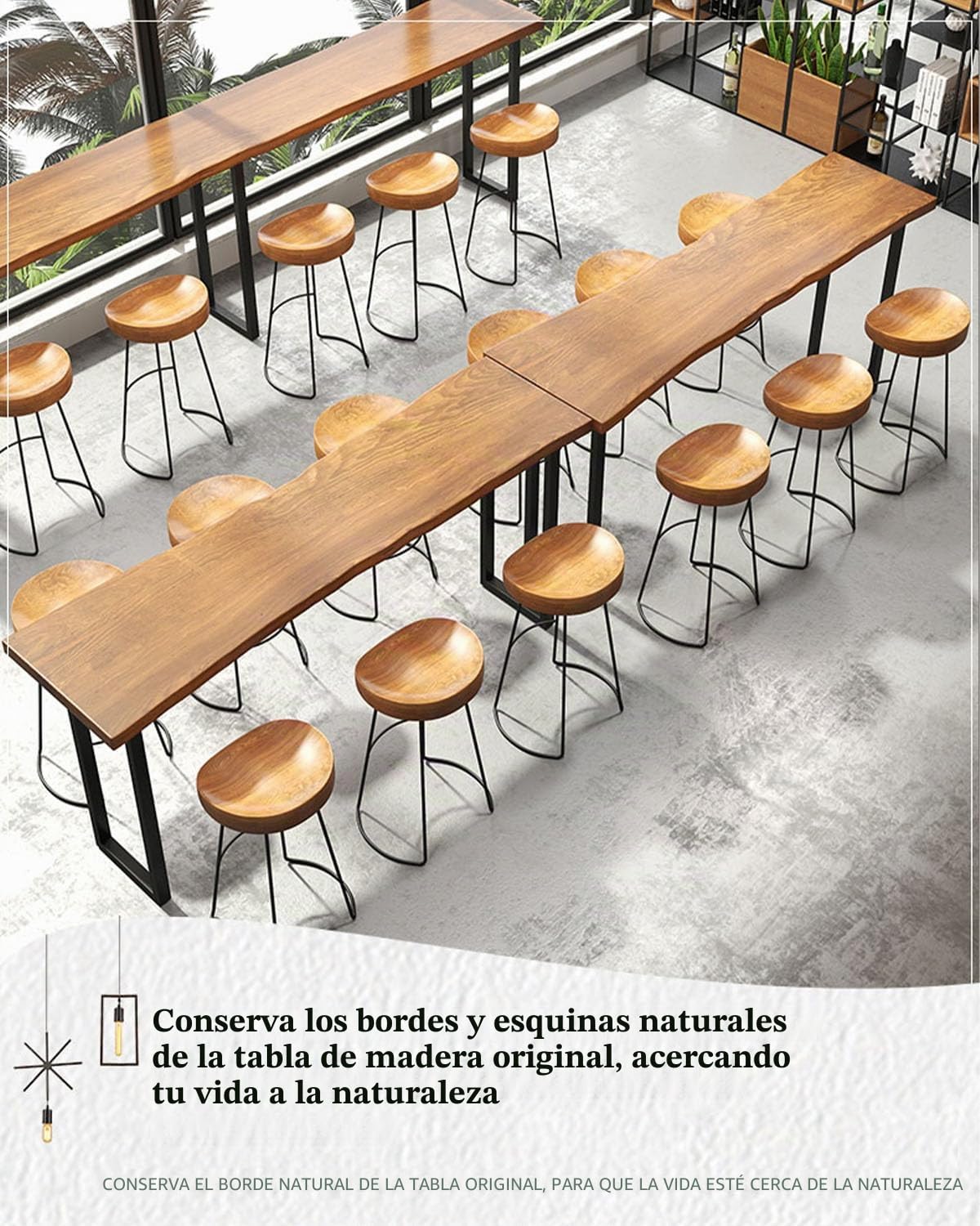 Mesa De Bar Larga Y Estrecha Mesa De Comedor Mesa De Cocina Moderna Mesa De Bar Extra Larga, Mesa De Pub Rectángulo De Madera, Patio Restaurante Mesa De Bistró Para Sala De 47.2"Lx15.7"Wx41.3"H