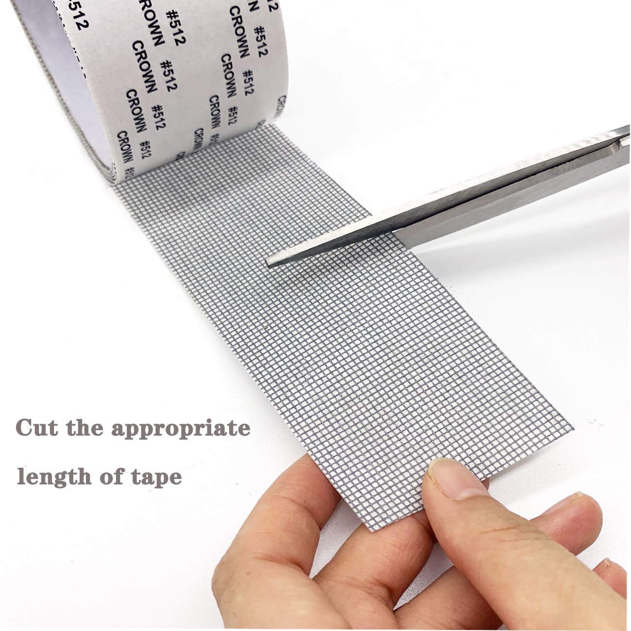 Annhao 2 PCS Nastro per Riparare Zanzariere Nastro Adesivo in Fibra di Vetro per Finestre Insetto, 5cm x 200cm (Grigio)