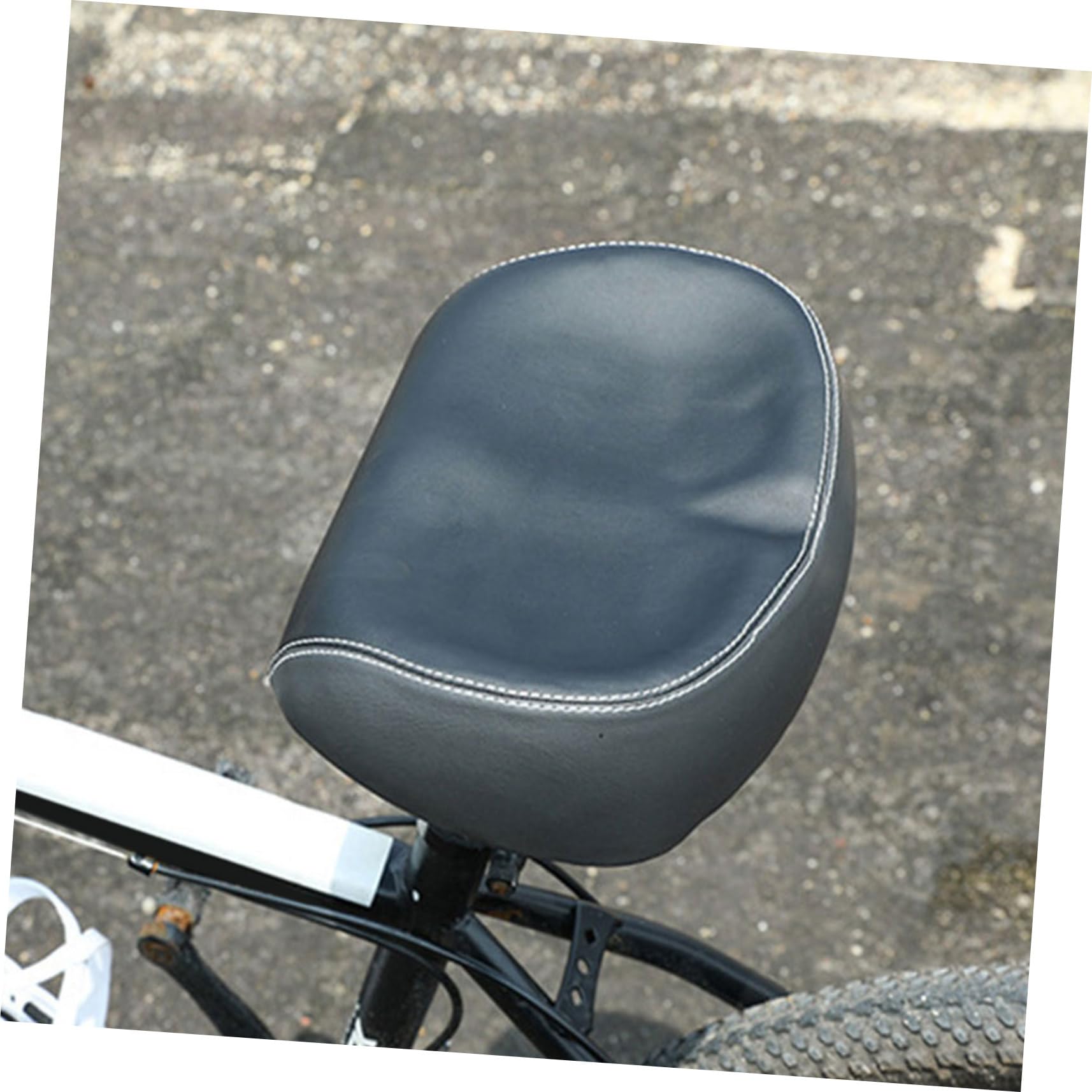 Selle de Vélo Élargie sans Nez pour Vélo de Route, Noire | Nylon et Cuir Pu, Légère et Respirante, Design Ergonomique, pour Bike et Racing Bicycle