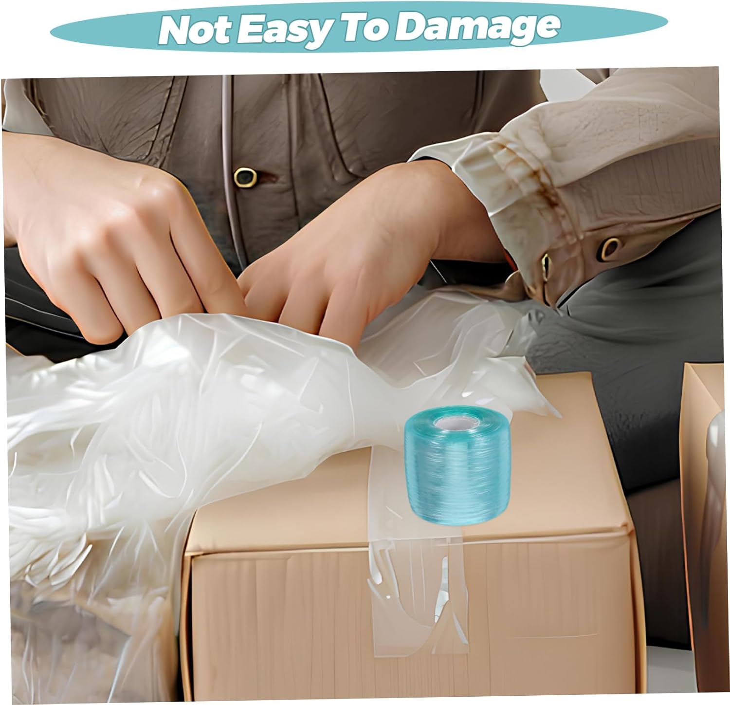 MAGICLULU Stretch Wrap Film Clear PVC Film for Garden Nursery Use Stretchability Secure Cable Item Wrapping Convenient Packaging for Plants Transport