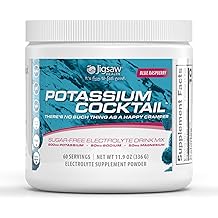 Jigsaw Health Potassium Cocktail | Formerly Pickleball Cocktail | Blue Raspberry Flavor | 60 Servings (Jar)