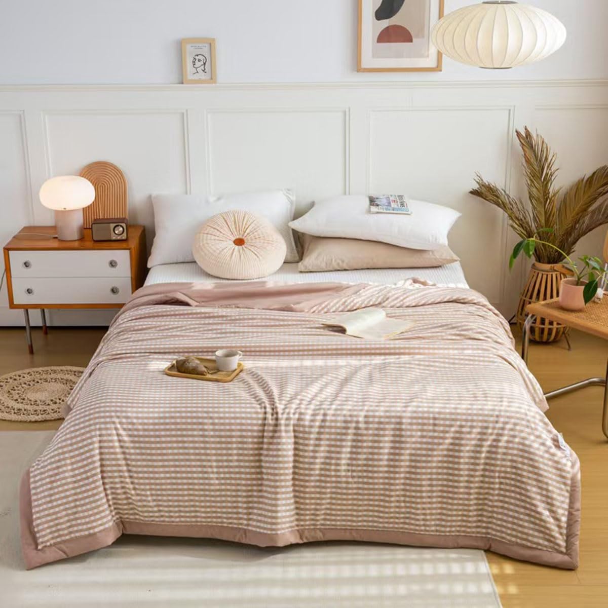 SYXMPFRHO Quilted Blanket Single Double King Size Summer Quilt Microfibre Coverless Duvet All Seasons Cool Summer Duvet Comforter Sofa Bed Cover for All Season Machine Washable(H,150x200cm)