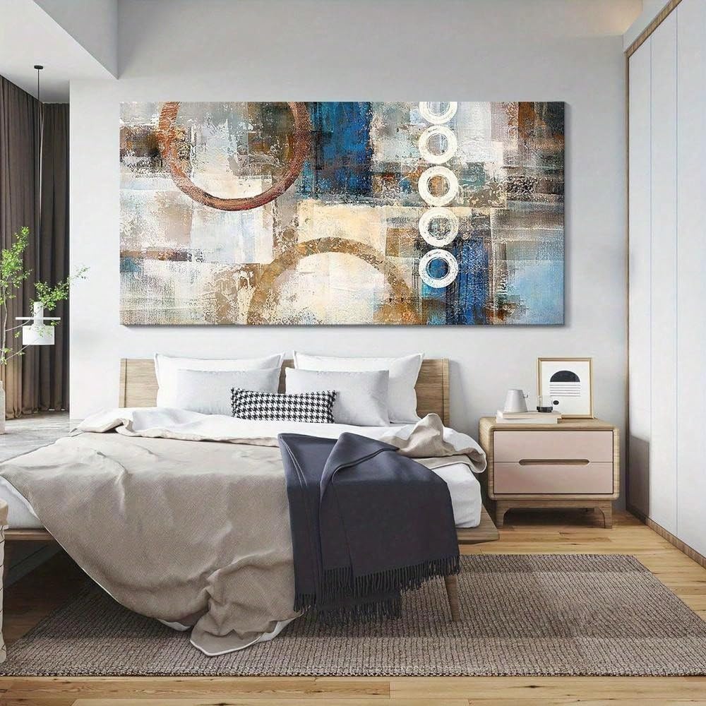 SPXLUCAU Minimalist Boho Modern Paintings, Abstract Wall Art- for Living Room(55x110cm/No frame)