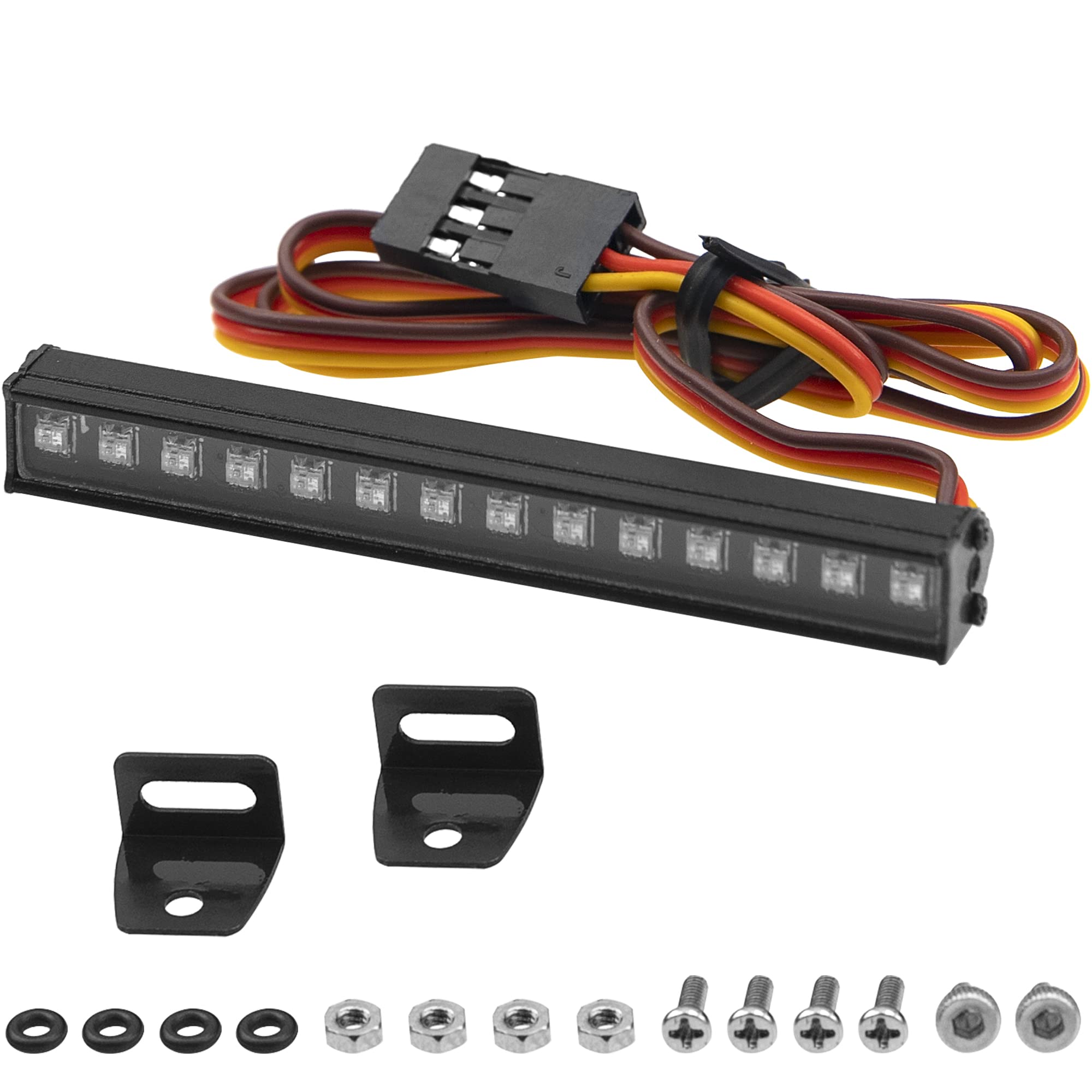 Tbest Scx24 LED Lights Splitter Kit Lights Rear Bumper Gladiator with Amber Axial 24 Deadbolt4 LED Rc Car LED Light Rc Upgrade Parts for Axial Axial Scx24 1 24
