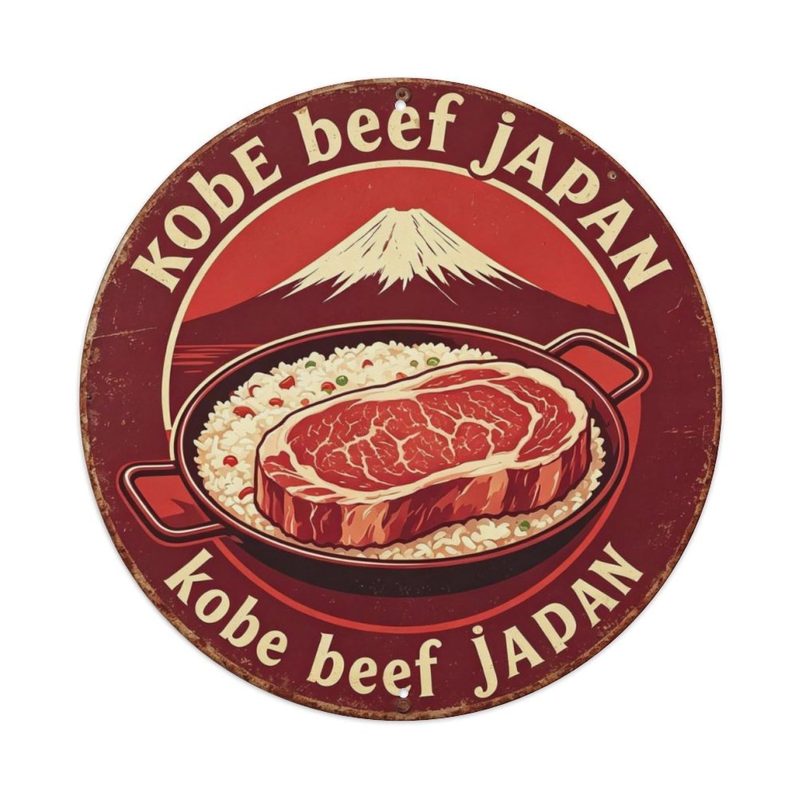 Kobe Beef Japan Metal Tin Sign Plaque