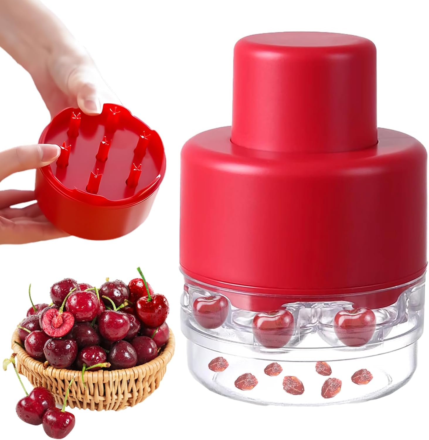 Cherry Pitter Multiple, Remove 7 Stones One Time,Creative Cherry Seed Remover Fruit Seed Remover,Multi-Function Cherry Pitter Tool Pit Remover Tool for Kitchen, Cake Shop, Fruit Salad Cherry Pitter Multiple, Remove 7 Stones One Time,Creative Cherry Seed Remover Fruit Seed Remover,Multi-Function Cherry Pitter Tool Pit Remover Tool for Kitchen, Cake Shop, Fruit Salad