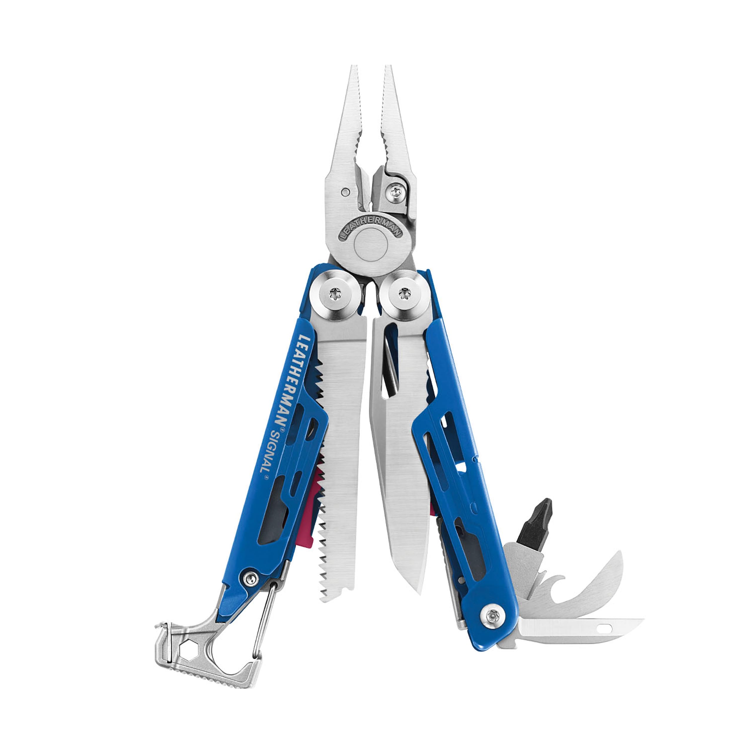 Leatherman Signal Outil Multifonction - 19 Outils pour le Camping et la Survie - Bleu | 19 Outils pour le Camping et la Survie