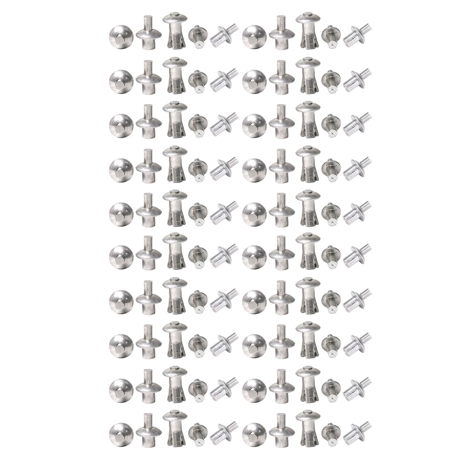 Tertioi 100Pcs Aluminum Rivet Countersunk Connector Extension Fastener Easy To Use Universal Extension Rivet Safety Connector