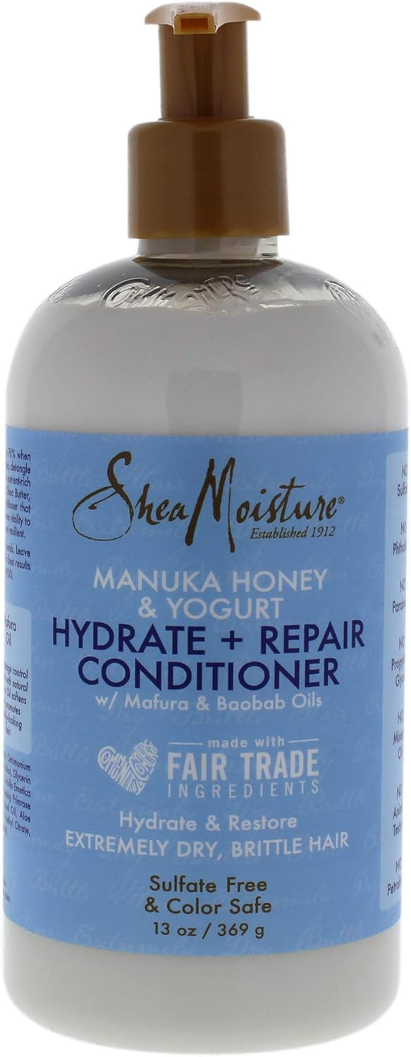 SHEA MOISTURE Manuka Honey and Yogurt Hydrate Plus Repair Conditioner for Unisex 13 oz Conditioner, White