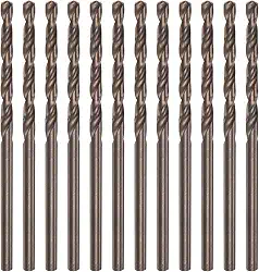 Generic 12 peças de brocas de cobalto, 2,6 mm M35 broca de torção métrica de aço de alta velocidade para metal duro, aço inoxidável, cobre, alumínio, ferro fundido, plástico