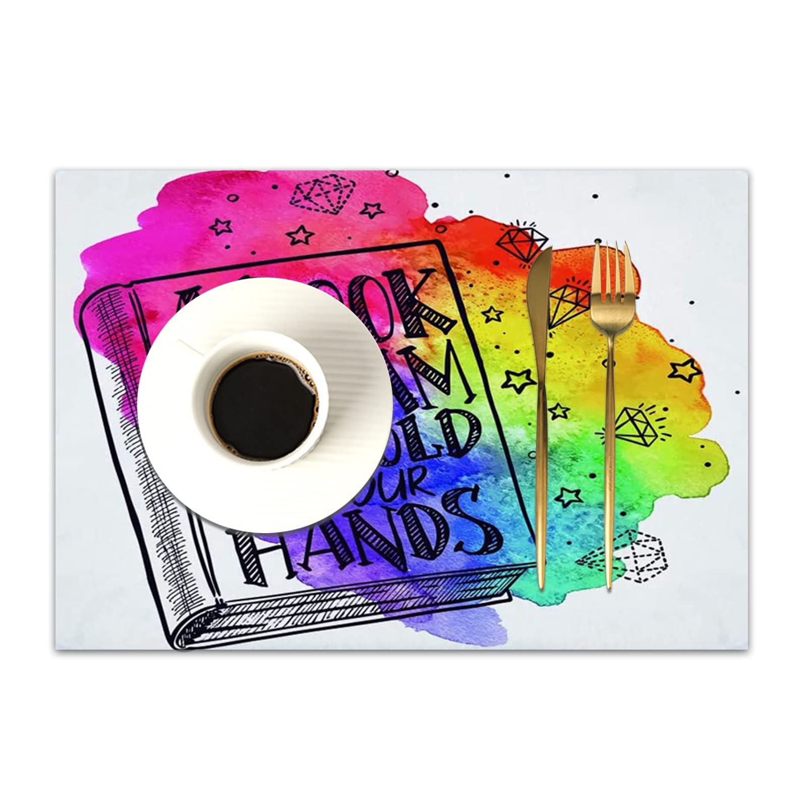 Tovagliette Americane Lavabili 4pz - Design Mattoncini, 45x32 Cm, Antigraffio E Resistente Al Calore - Foto 9