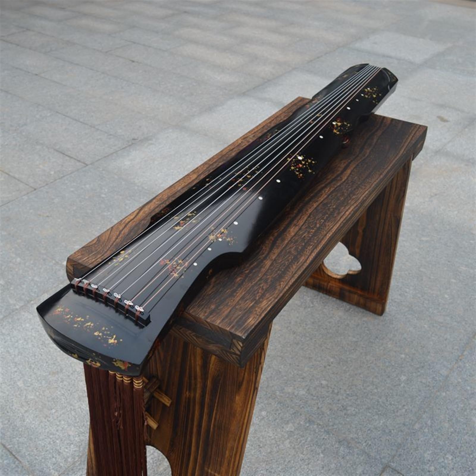 Chiński 7 Strun Guqin Jawor Drewniane Ręcznie Robione Guzheng Tradycyjne Chińskie Instrumenty Muzyczne Guqin dla początkujących (Color : 02)