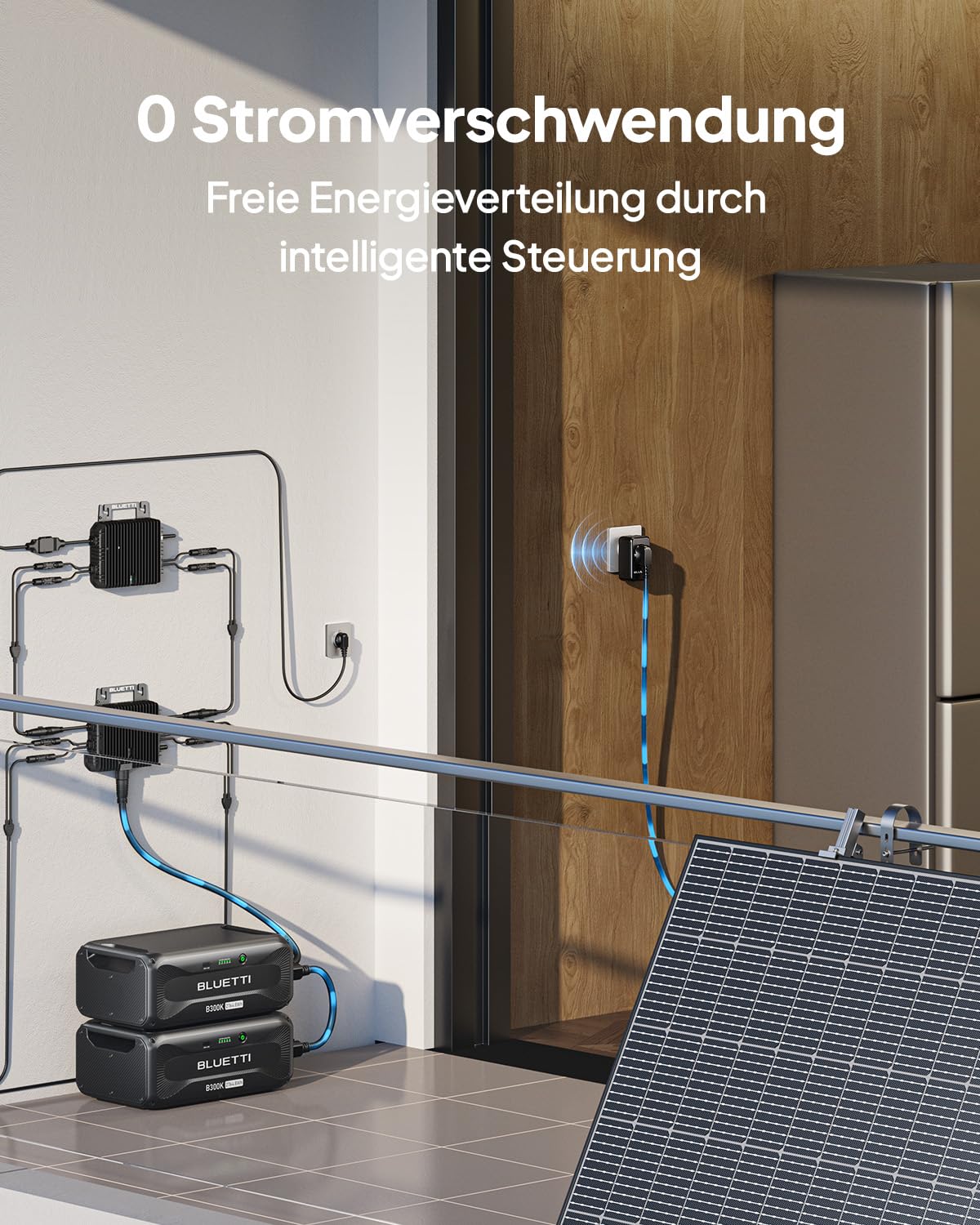 BLUETTI Balcony Power Plant System Installation Diagram