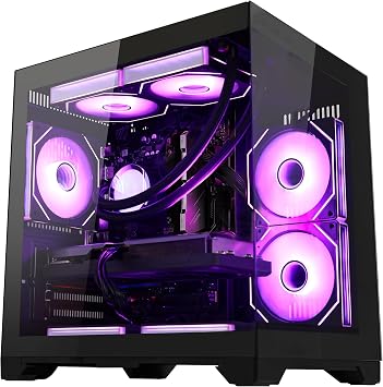 Gaming PC | AMD Ryzen 7 7800X3D & RTX 5070 12GB | 16GB DDR5 6000MHz RAM | 3TB SSD | PSU 650W | WiFi & BT | 240mm Liquid Cooler & 7 RGB Fans| Windows 11 | Black Desktop Computer
