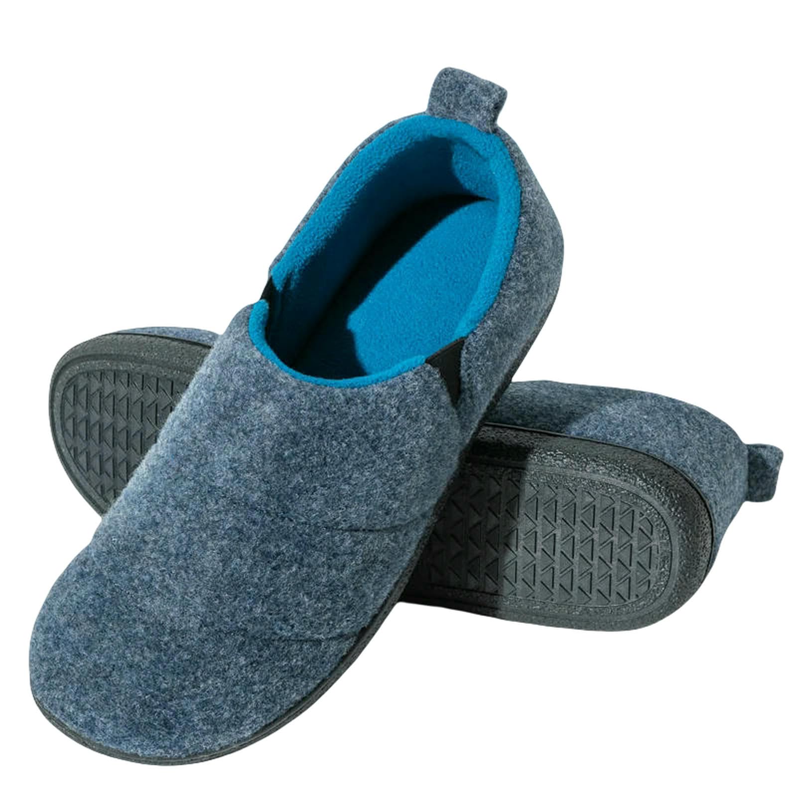 Pantofole Scarpe di Cotone Inverno in da Uomo Caldo Casa Casual House Antriskid Outdoor-Blu -45-46